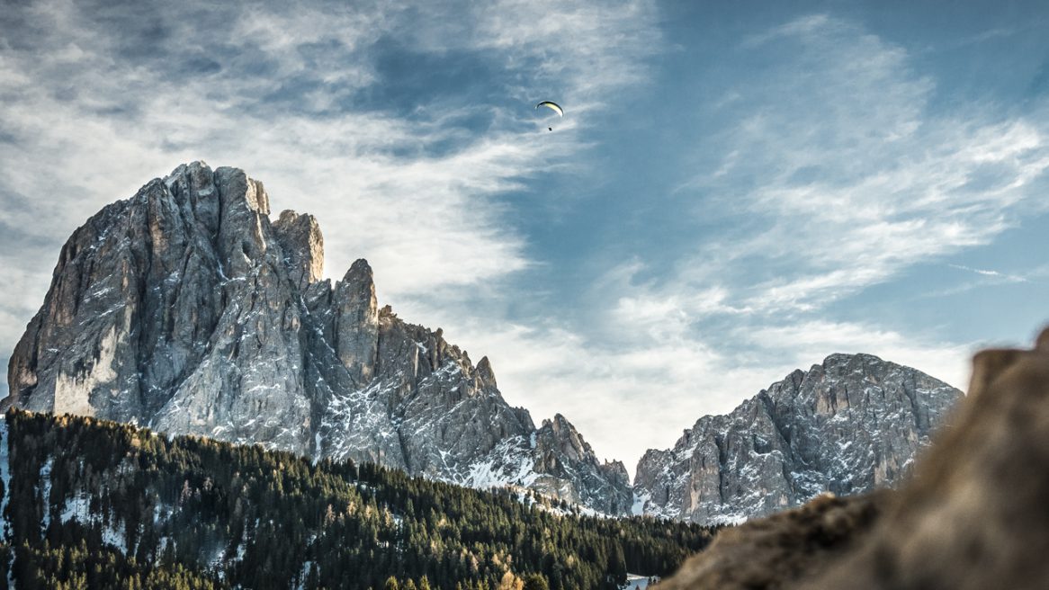 Dolomiten – Paragliding im Winter