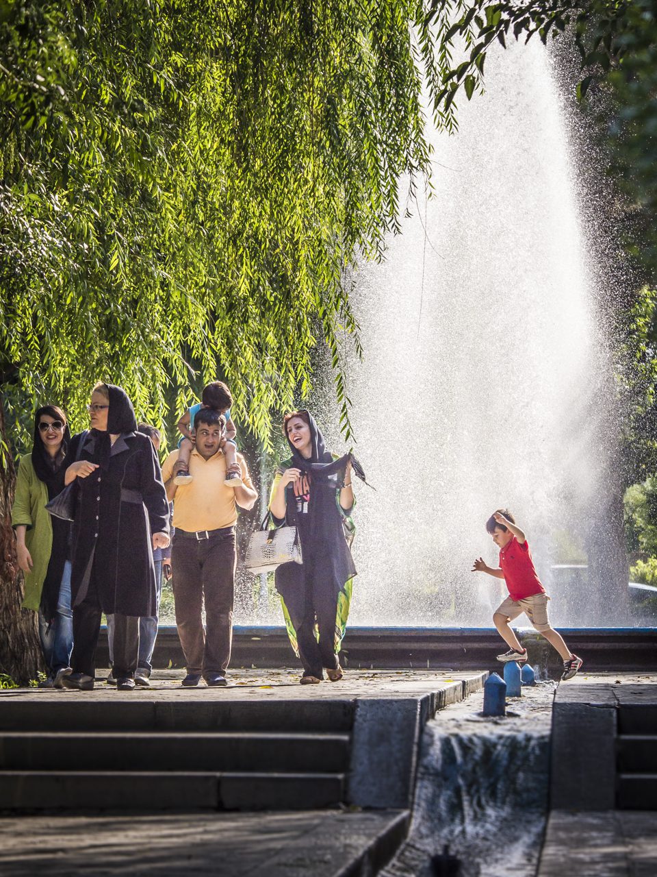 Iran, Isfahan, Brunnen am Eingang zum Meidān-e Emām-Platz, Asien, 18.07.2014